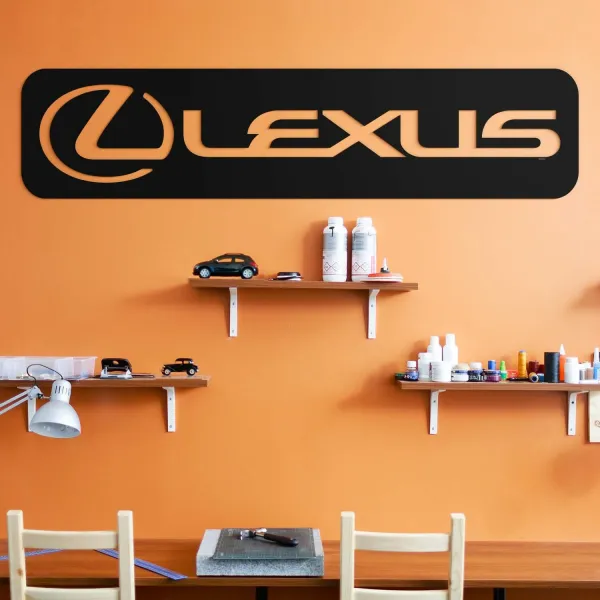 Drevená tabuľka - Logo auta Lexus