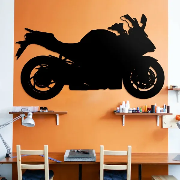 Drevený obraz motorky na stenu - Suzuki GT
