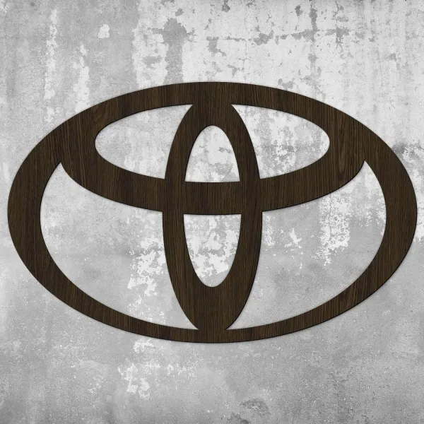 Drevený znak na stenu - Logo Toyota