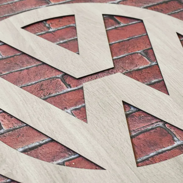 Drevený obraz - Znak loga Volkswagen