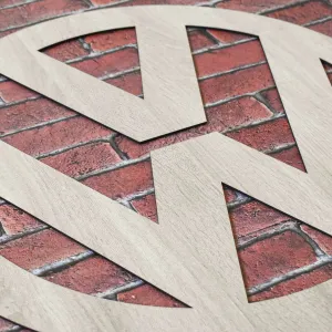 Drevený obraz - Znak loga Volkswagen