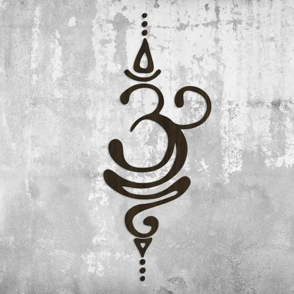 Drevená nálepka - Mantra ÓM