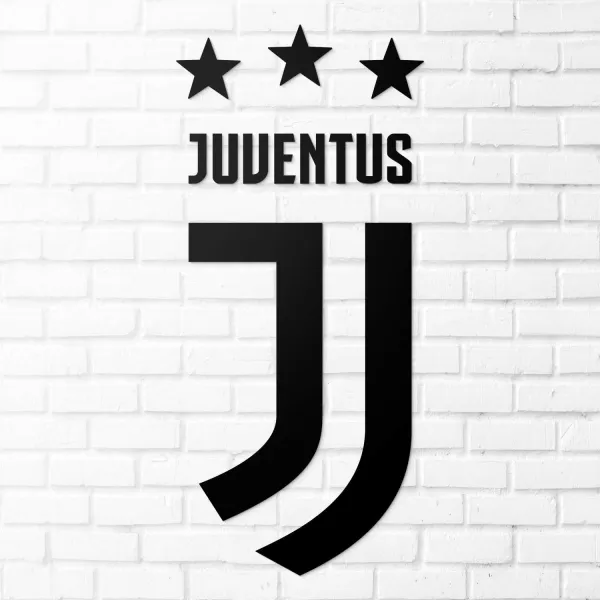 Drevené logo futbalového klubu - Juventus