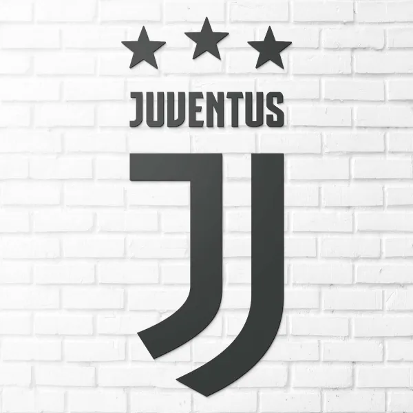 Drevené logo futbalového klubu - Juventus