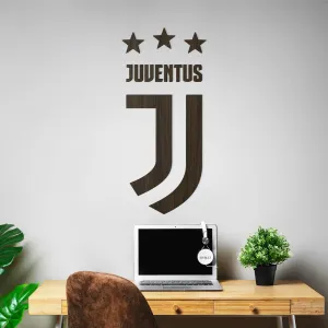 Drevené logo futbalového klubu - Juventus