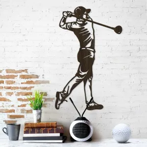 Drevený obraz na stenu - Golfista