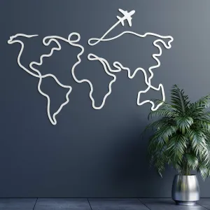 Minimalistická mapa sveta na stenu