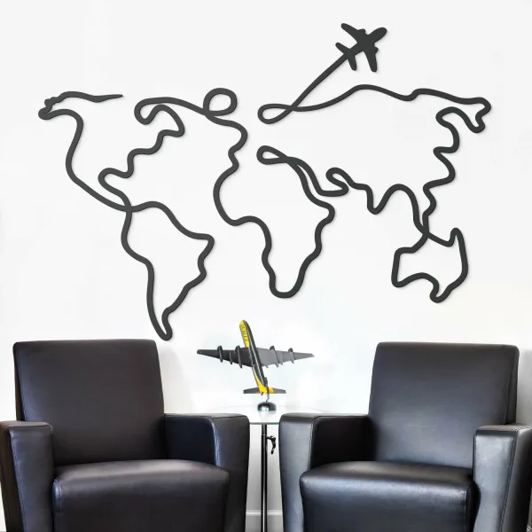 Minimalistická mapa sveta na stenu