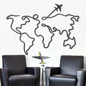 Minimalistická mapa sveta na stenu