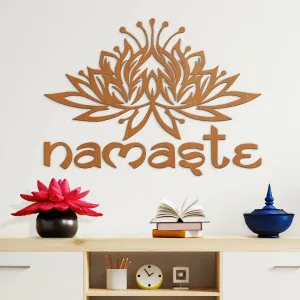Drevená nálepka - Symbol Namaste