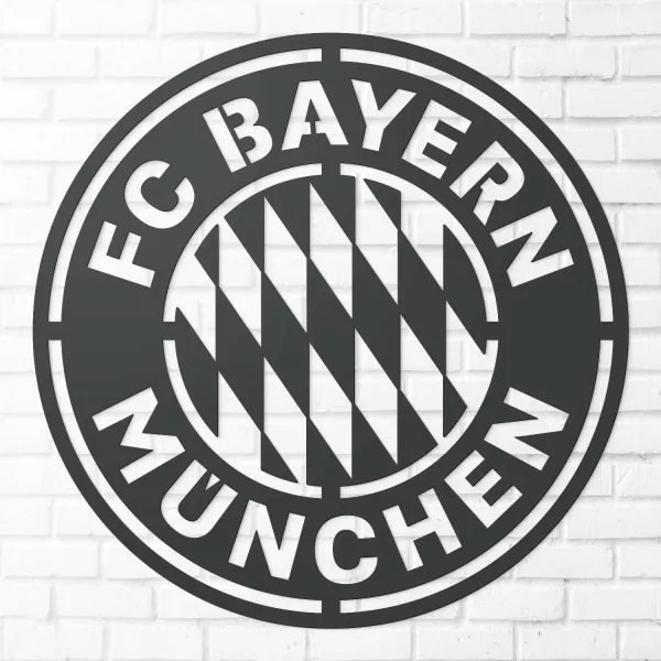 Drevené logo klubu - FC Bayern Munchen