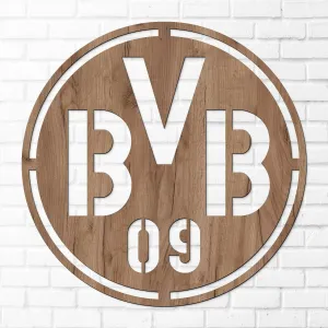 Drevené logo futbalového klubu - BVB