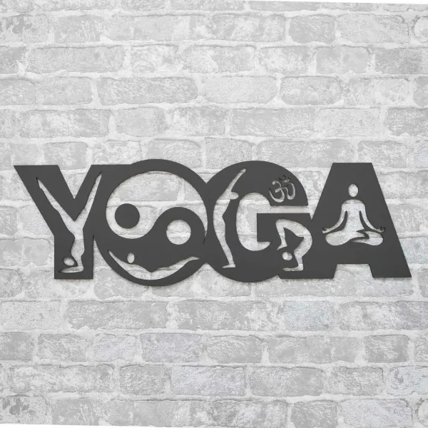 Drevený nápis na stenu - Yoga