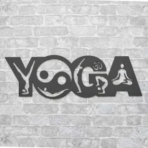 Drevený nápis na stenu - Yoga