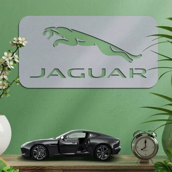 Drevený obraz - Logo auta Jaguar