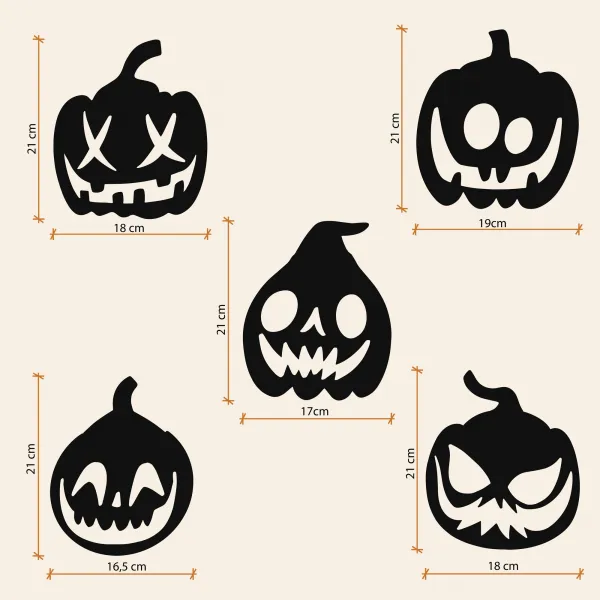 Drevená výzdoba na Halloween - Tekvice