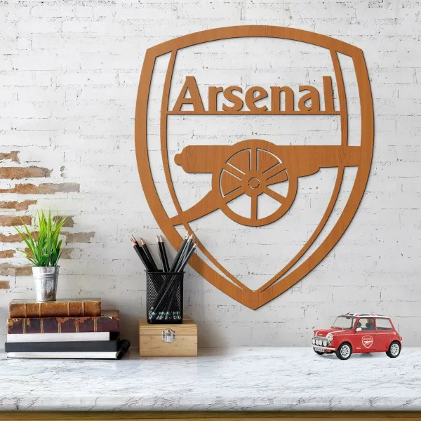 Logo futbalového klubu z dreva - Arsenal