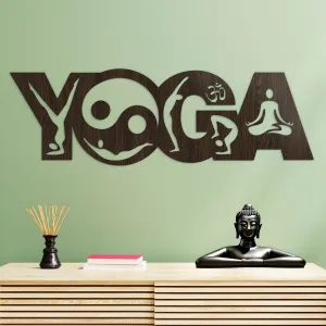 Drevený nápis na stenu - Yoga
