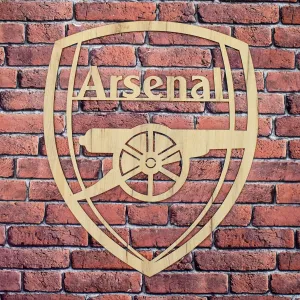 Logo futbalového klubu z dreva - Arsenal