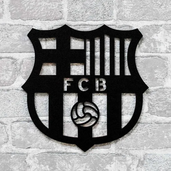 Drevené logo klubu - FC Barcelona