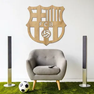 Drevené logo klubu - FC Barcelona