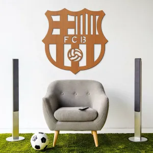 Drevené logo klubu - FC Barcelona