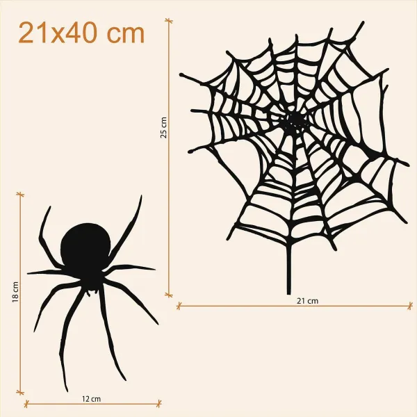 Drevená dekorácia na Halloween - Pavúk