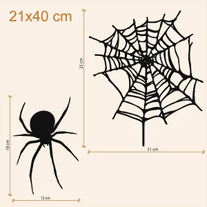 Drevená dekorácia na Halloween - Pavúk