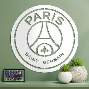 Drevené futbalové logo na stenu - PSG