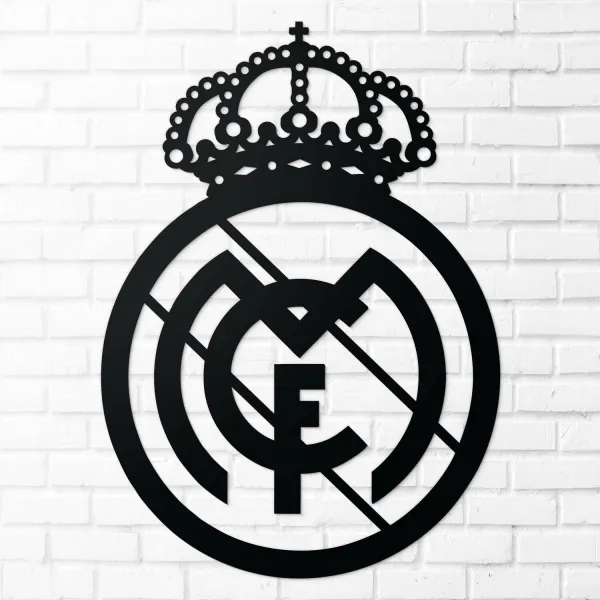 Drevená dekorácia na stenu - FC Real Madrid