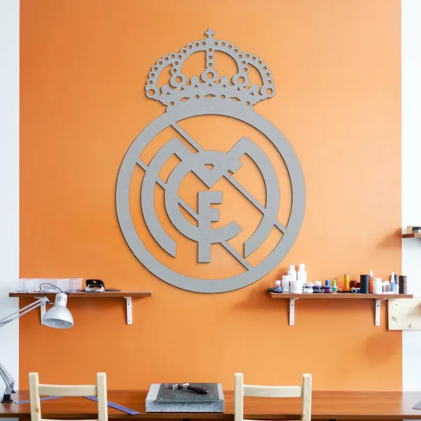 Drevená dekorácia na stenu - FC Real Madrid