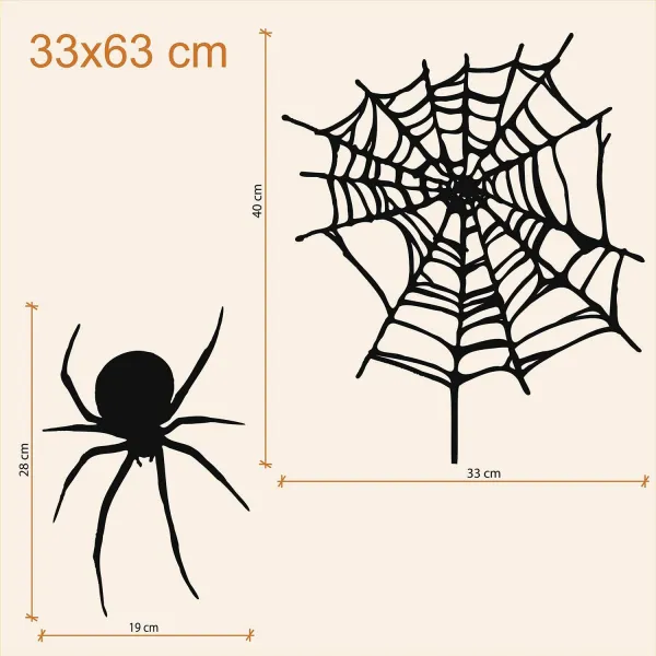 Drevená dekorácia na Halloween - Pavúk