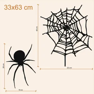 Drevená dekorácia na Halloween - Pavúk