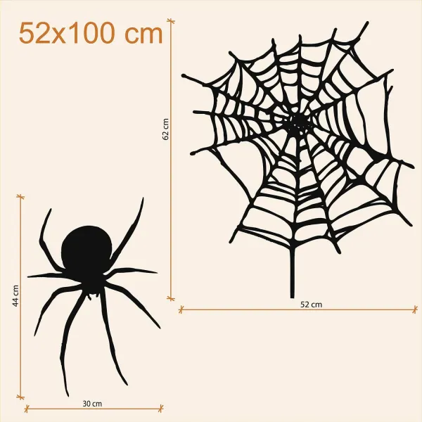 Drevená dekorácia na Halloween - Pavúk