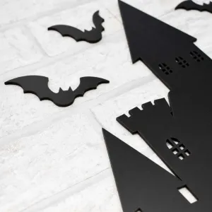 Halloweenská dekorácia na stenu - Strašidelný hrad