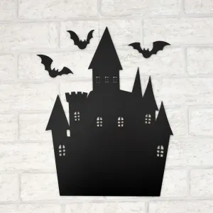 Halloweenská dekorácia na stenu - Strašidelný hrad