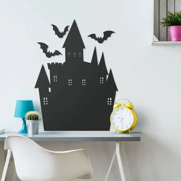 Halloweenská dekorácia na stenu - Strašidelný hrad