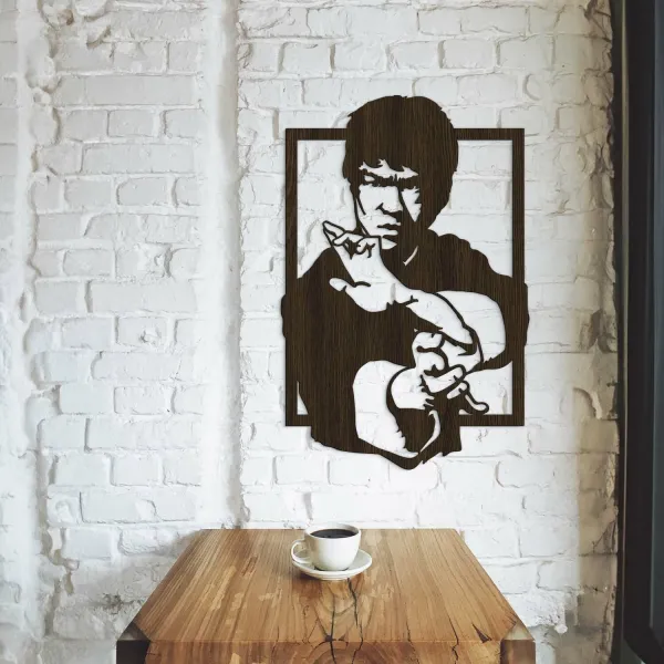 Drevený obraz - Bruce Lee