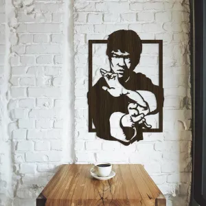 Drevený obraz - Bruce Lee