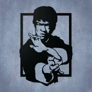 Drevený obraz - Bruce Lee