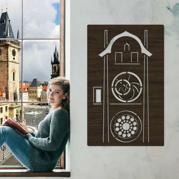 Drevený obraz - Orloj, Praha