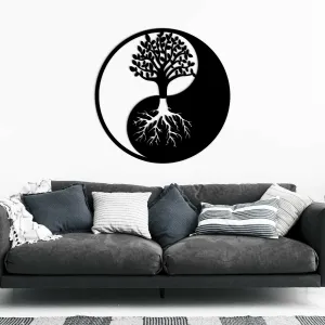 Strom života na stenu - Jin a jang