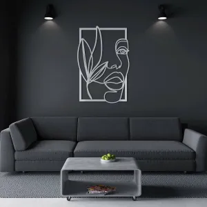 Drevený line art obraz - Múza