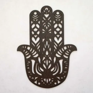 Drevená dekorácia na stenu - Hamsa