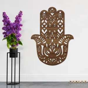 Drevená dekorácia na stenu - Hamsa