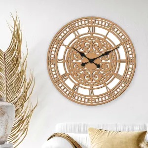 Nástenné vintage hodiny z dreva - Majestique