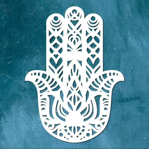 Drevená dekorácia na stenu - Hamsa