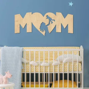 Darček pre mamu - Drevený obraz - Mom