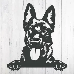 Obraz psa z dreva - Belgický ovčiak