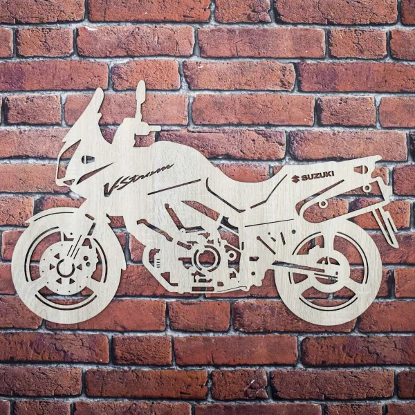 Drevená motorka na stenu - Suzuki V-Strom